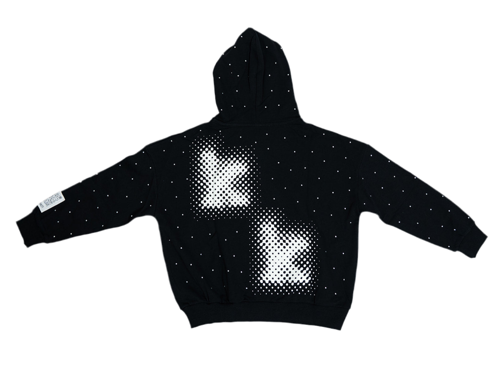 “KK” rhinestone hoodie.